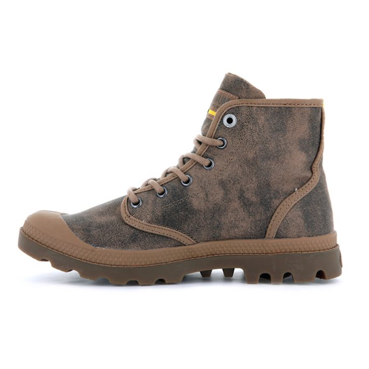 Palladium Pampa Hi WAX Women's Boots Brown | UK P098-KPU